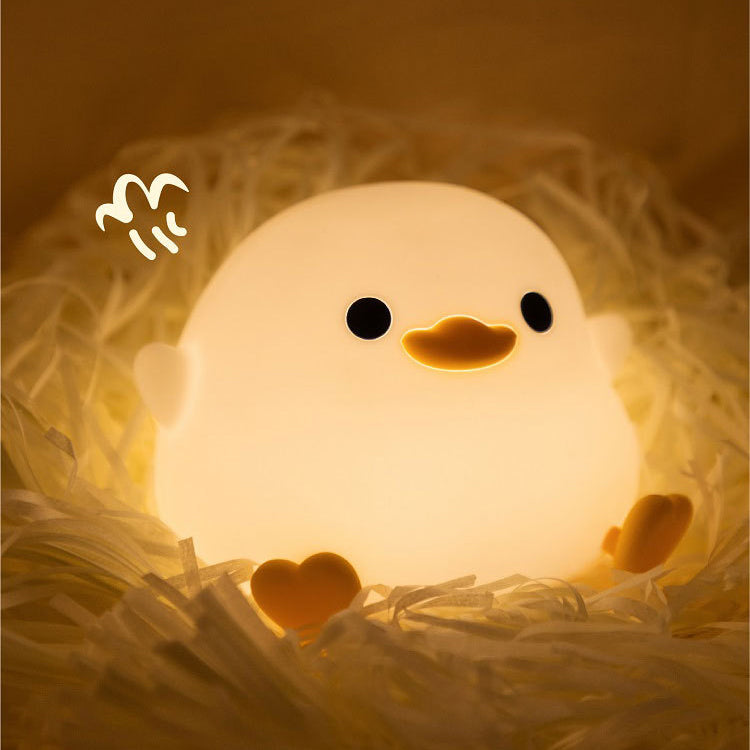 Dodo Duck Soft Silicone USB Rechargeable Touch Sensor Night Lights Lamp with Dimmable LED Bedside Lamp with Timer & Tap Control for Rooms/Office/Home/Bedroom