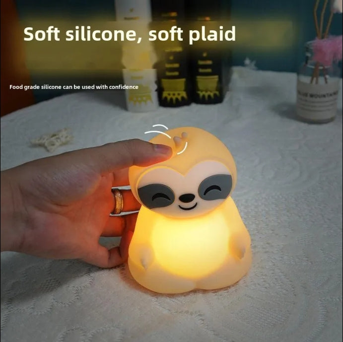 Creative Soothing Breath LED Night Light Modern Silicone Tap Lamp for Bedroom Eye-Friendly Bedside Sleep Light