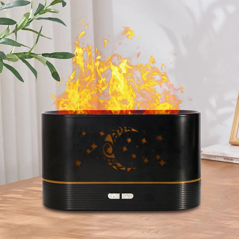 HonSun Trending Products 2025 New Arrivals Flame Aroma Diffuser Humidifier Scent Room Electronic Machine Customized Aromaterapia