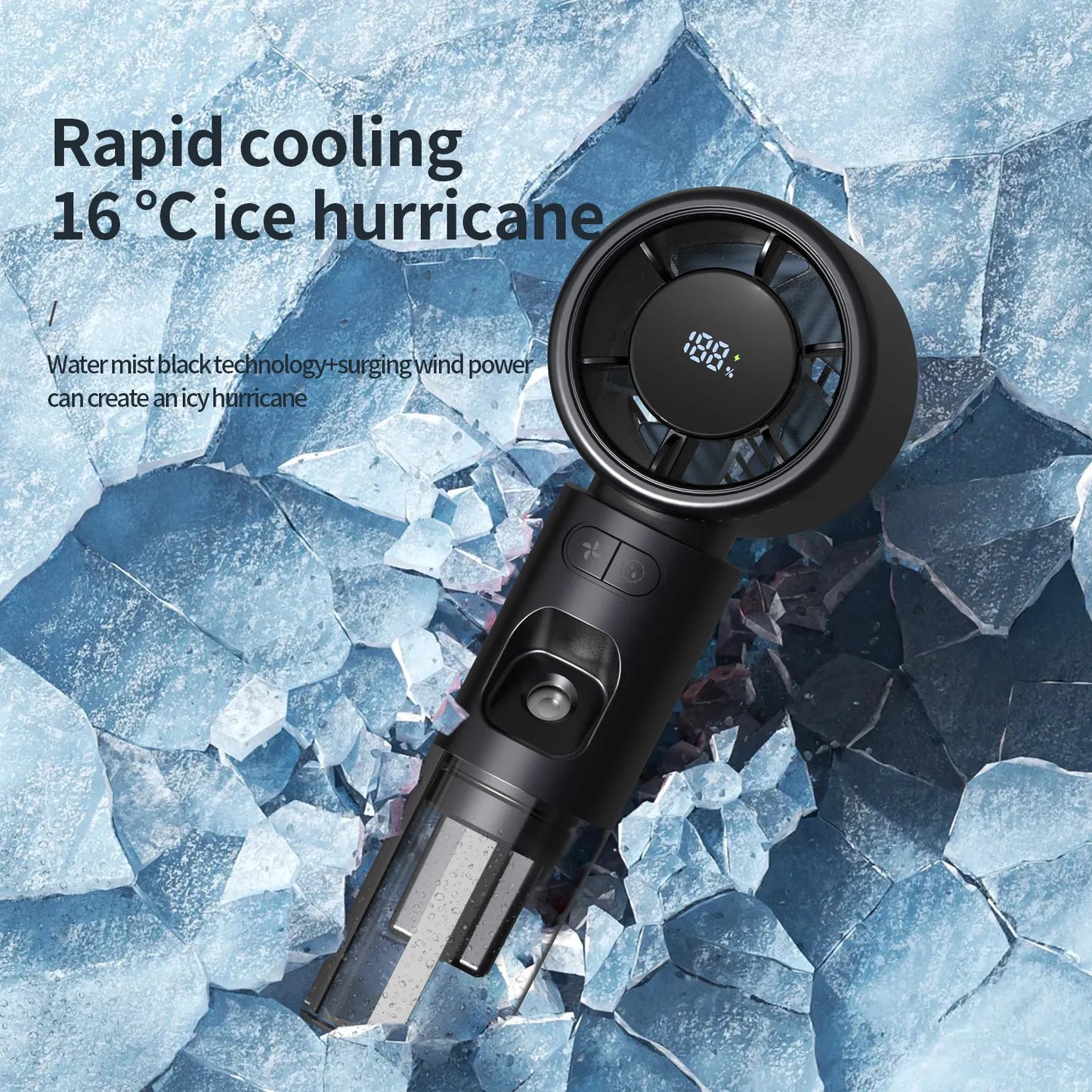 2025 New Factory Wholesale Multi-function Portable 100 Speed Rechargeable Mini Handheld Misting Fan