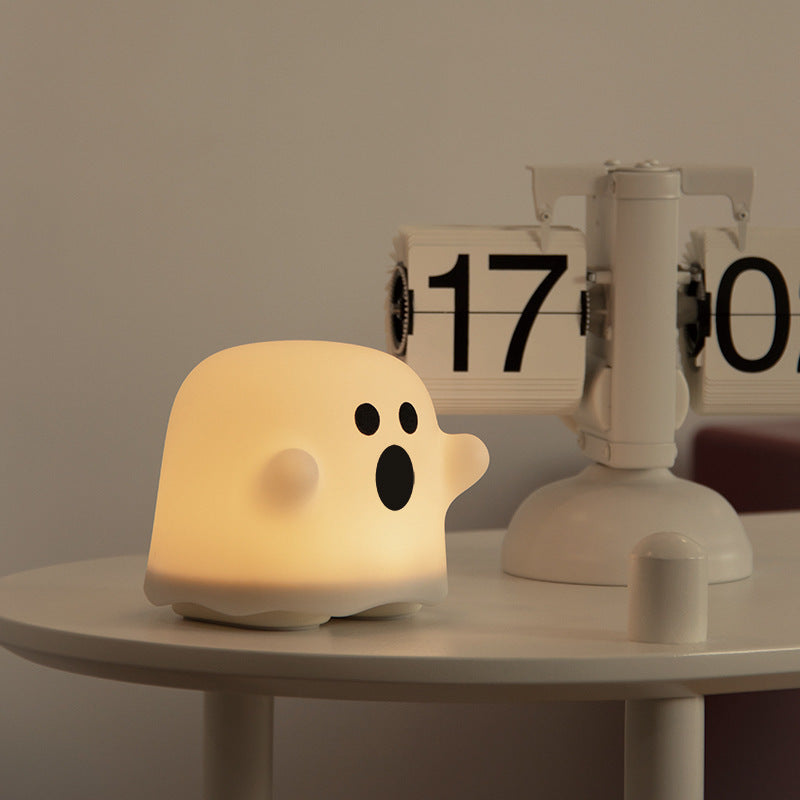 Ghost Silicone Night Light, Night Light Children, Silicone Ghost Kawaii Lamp, Multifunctional Silicone NightLights, Night Light Touch Lamp [Energy Class A]
