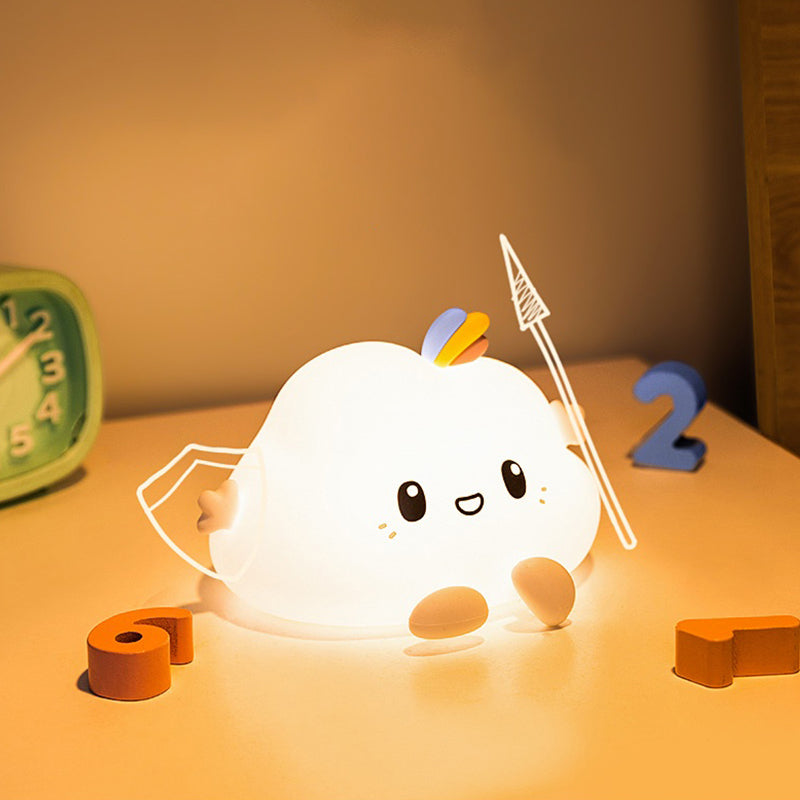 Luces nocturnas para habitación de niños y bebés recargable de silicona Kawaii portátiles  cloud y esponjosas