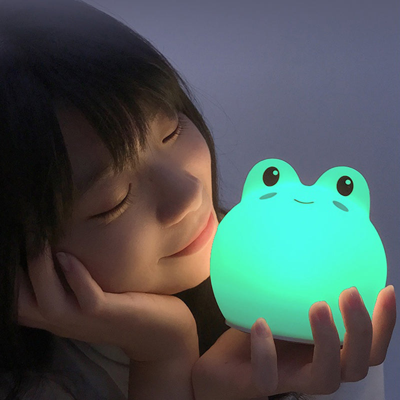 Night Lights for Kids Room LED Light Baby Touch Silicone Frog Light for Breastfeeding Nursery Squishy Lamp for Kids Teens Boys Girls Christmas Gift