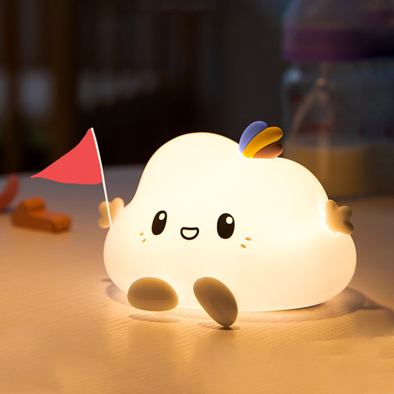 Luces nocturnas para habitación de niños y bebés recargable de silicona Kawaii portátiles  cloud y esponjosas
