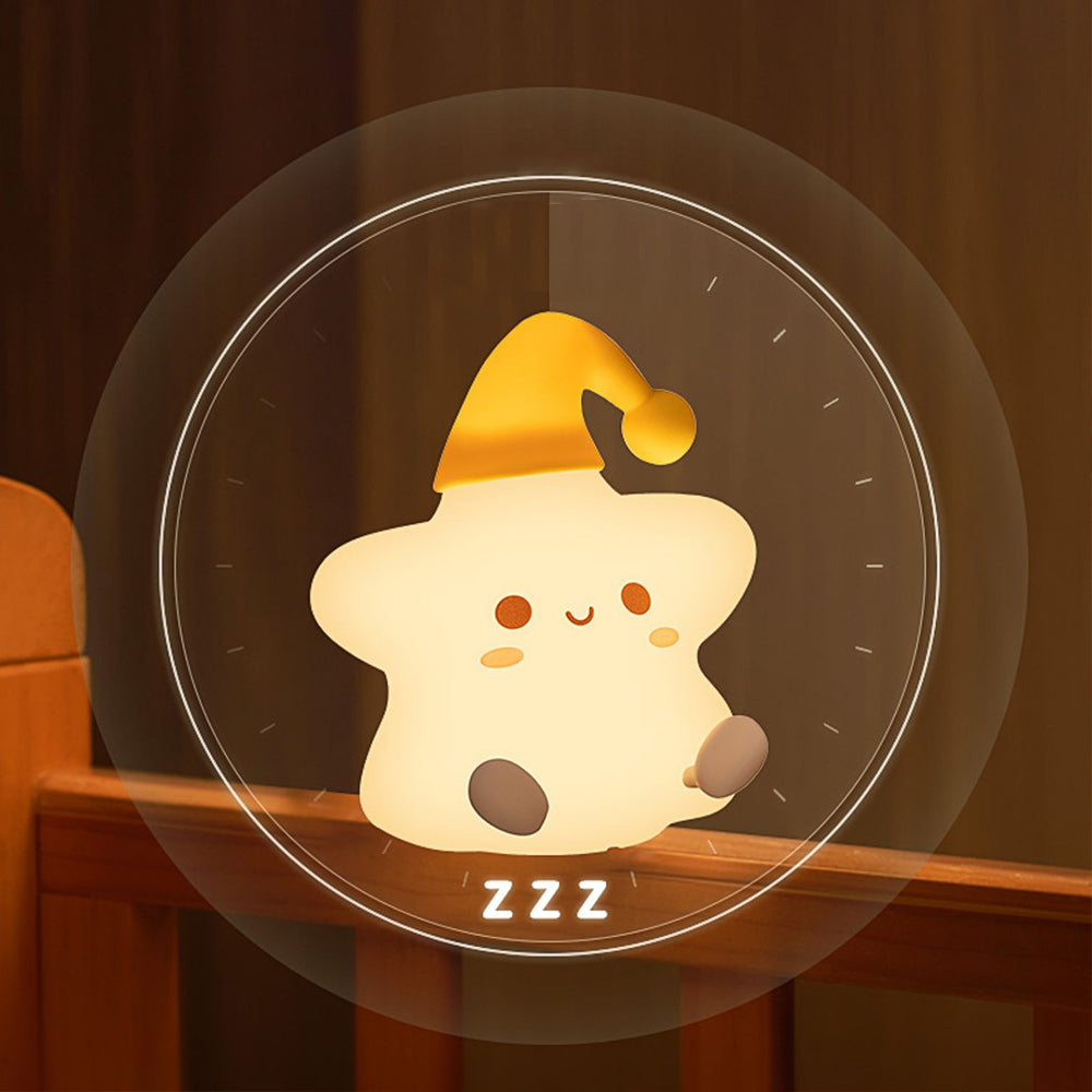 1200mAh Rechargeable Decorative Night Light Led Star Night Lamp Touch Sensor Silicone Night Lamp for Home and Nursery