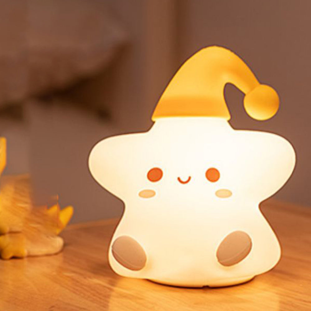 1200mAh Rechargeable Decorative Night Light Led Star Night Lamp Touch Sensor Silicone Night Lamp for Home and Nursery