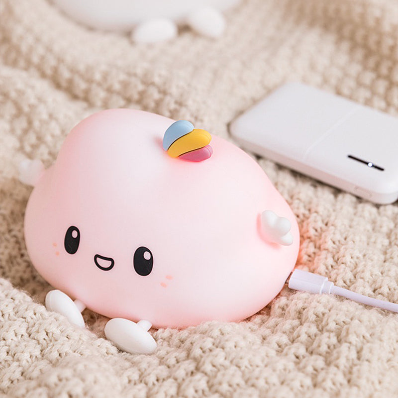Luces nocturnas para habitación de niños y bebés recargable de silicona Kawaii portátiles  cloud y esponjosas