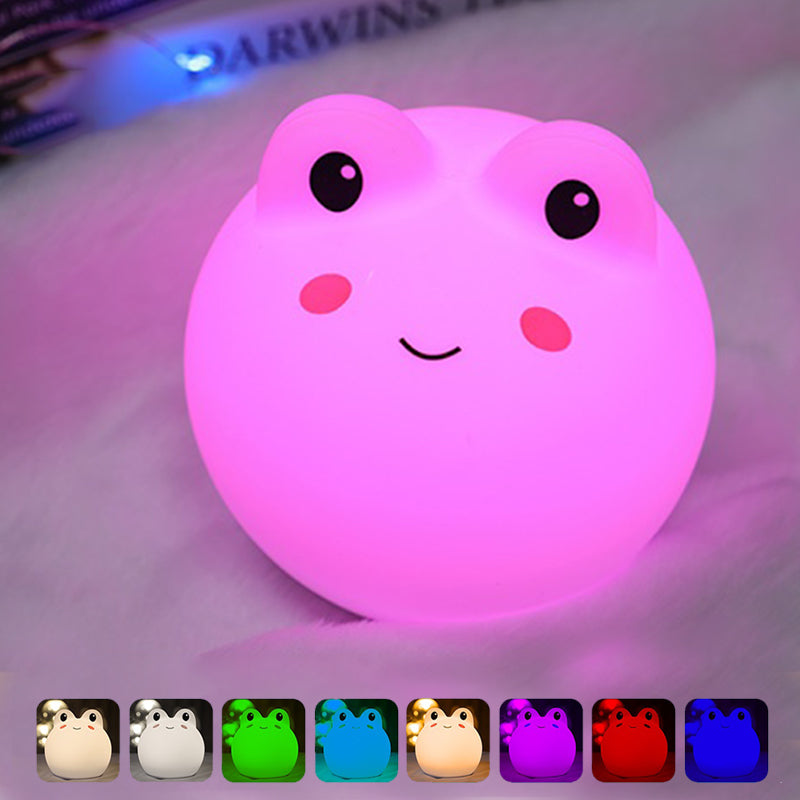 Night Lights for Kids Room LED Light Baby Touch Silicone Frog Light for Breastfeeding Nursery Squishy Lamp for Kids Teens Boys Girls Christmas Gift