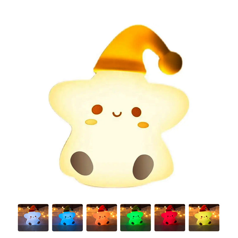 1200mAh Rechargeable Decorative Night Light Led Star Night Lamp Touch Sensor Silicone Night Lamp for Home and Nursery