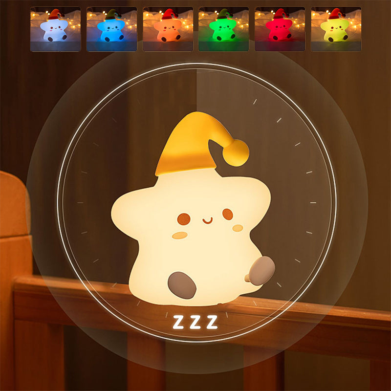 1200mAh Rechargeable Decorative Night Light Led Star Night Lamp Touch Sensor Silicone Night Lamp for Home and Nursery
