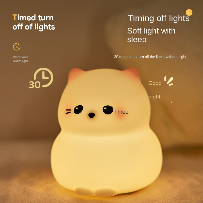 Cute Night Light For Animal Nightlight LED KiwBird Night Light Lamp Rechargeable 3 Dimmable Silicone Nursery