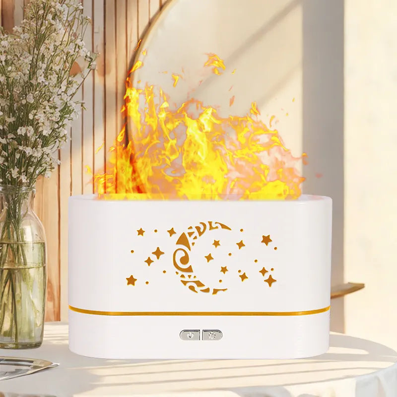 HonSun Trending Products 2025 New Arrivals Flame Aroma Diffuser Humidifier Scent Room Electronic Machine Customized Aromaterapia