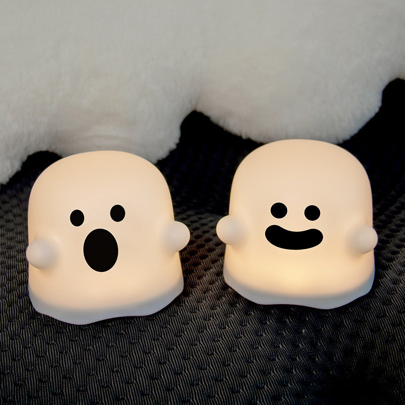 Ghost Silicone Night Light, Night Light Children, Silicone Ghost Kawaii Lamp, Multifunctional Silicone NightLights, Night Light Touch Lamp [Energy Class A]
