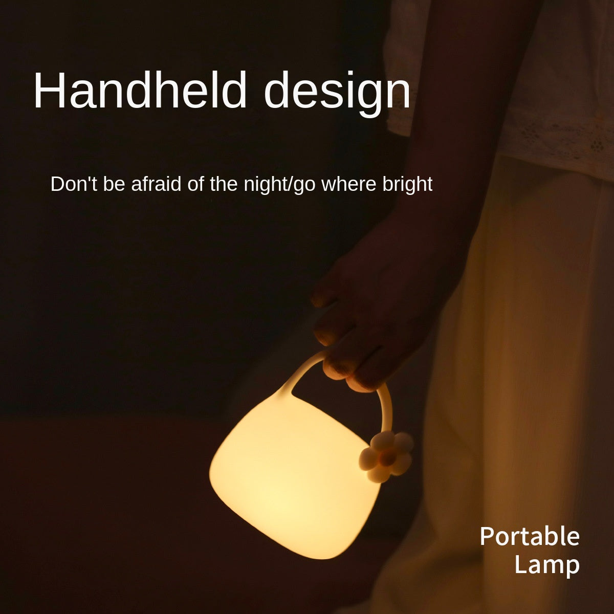 Night Light Bag Portable Lamp Silicone Night Light Bedside Desktop Ornaments Soft Light Timer Companion Sleep Light Patting Lamp for Bedroom Bedside Living Room