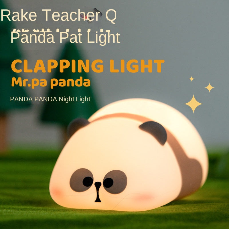 Cute Panda Night Light,Cute Night Lights for Kids Room Decor, Panda Silicone Squishy Dimmable LED Night Lamp,Rechargeable Night Lamp for Bedroom Room,for Breastfeeding/Sleep,Kids Room Decor Gift