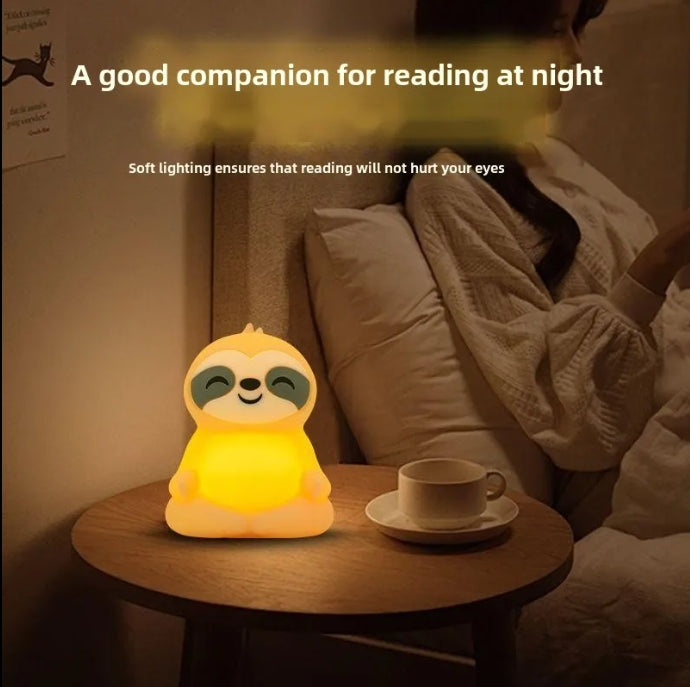 Creative Soothing Breath LED Night Light Modern Silicone Tap Lamp for Bedroom Eye-Friendly Bedside Sleep Light