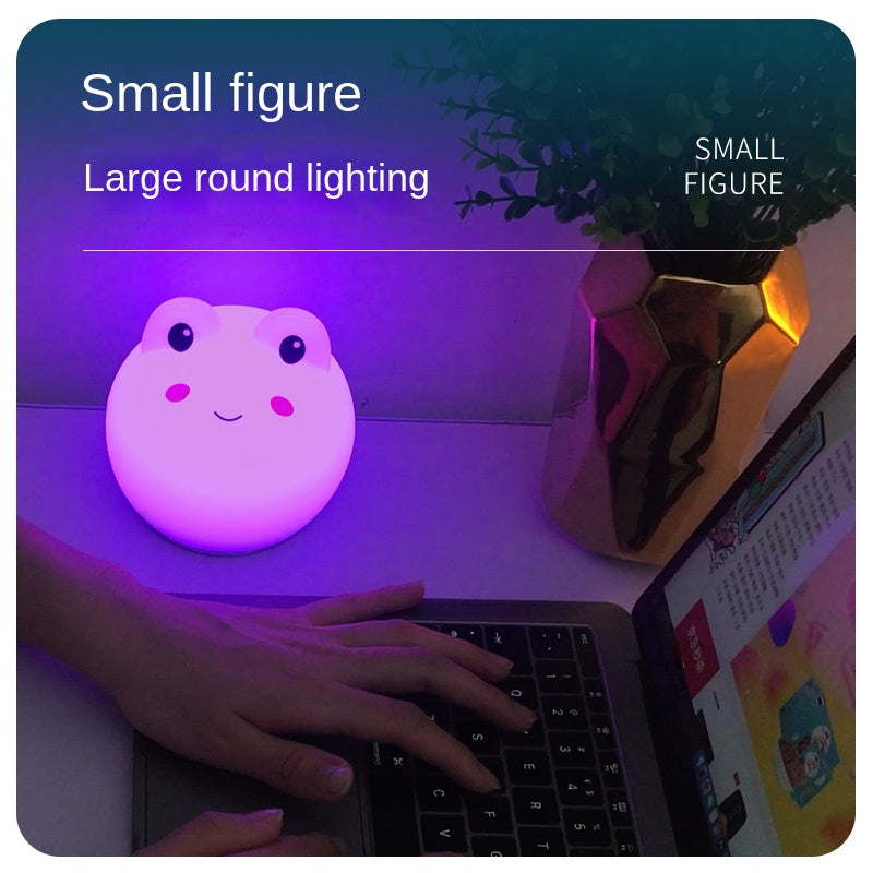 Night Lights for Kids Room LED Light Baby Touch Silicone Frog Light for Breastfeeding Nursery Squishy Lamp for Kids Teens Boys Girls Christmas Gift