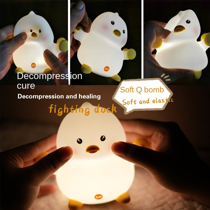 Duck Night Light Cute Night Light for Kids 3 Level Dimmable Duck Lamp 30 Min Timer Silicone Baby Night Light LED Rechargeable Duck Light Squishy Toddler Nightlights Duck Gifts for Girls Room Decor