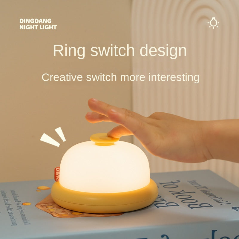 Cross border new product Dingdang night light USB charging simple night light mini desktop bedroom bedside companion sleep light