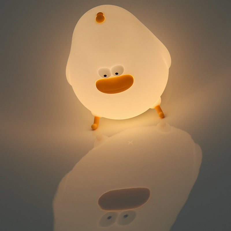 Night Light for Kids, Cute Silicone Nursery Chick Lamp for Baby and Toddler, Animal Night Light for Boys and Girls, Squishy Bedside Lamp for Kids Room