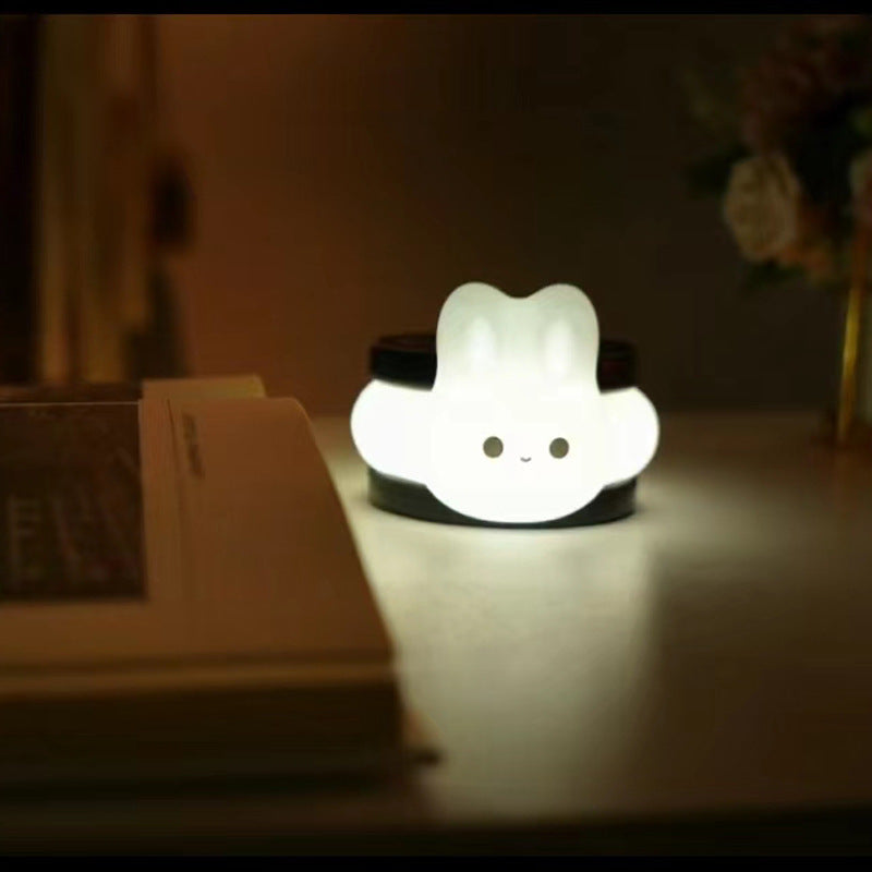 Silicone Small Night Light Bunny Charging Creative Mini Pat Light Soft Light Eye Protection with Sleeping Light