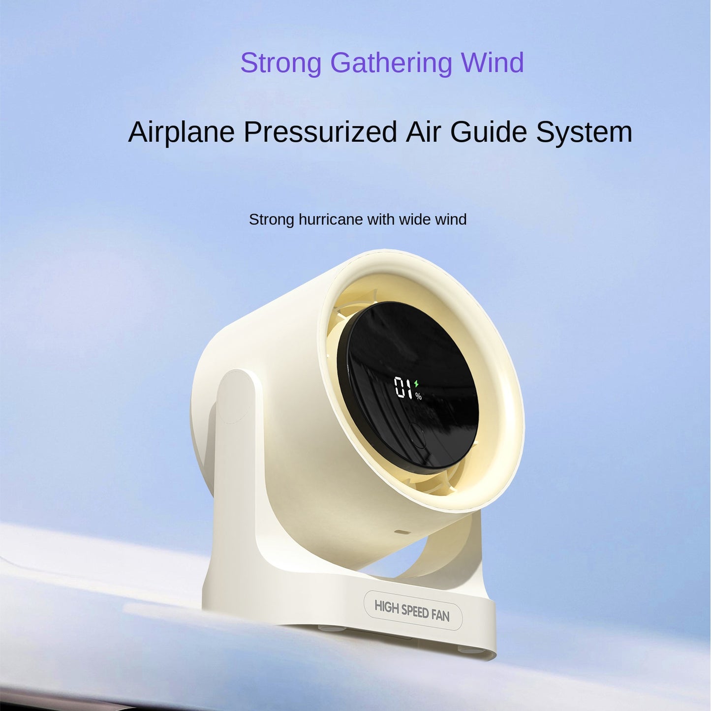 Desk Fan with Battery Operated, Quiet Digital Display Portable Fan, 100 Speeds Small Cooling Fan, Remote Control USB Rechargeable Table Fan for Home, Office, Bedroom (White)