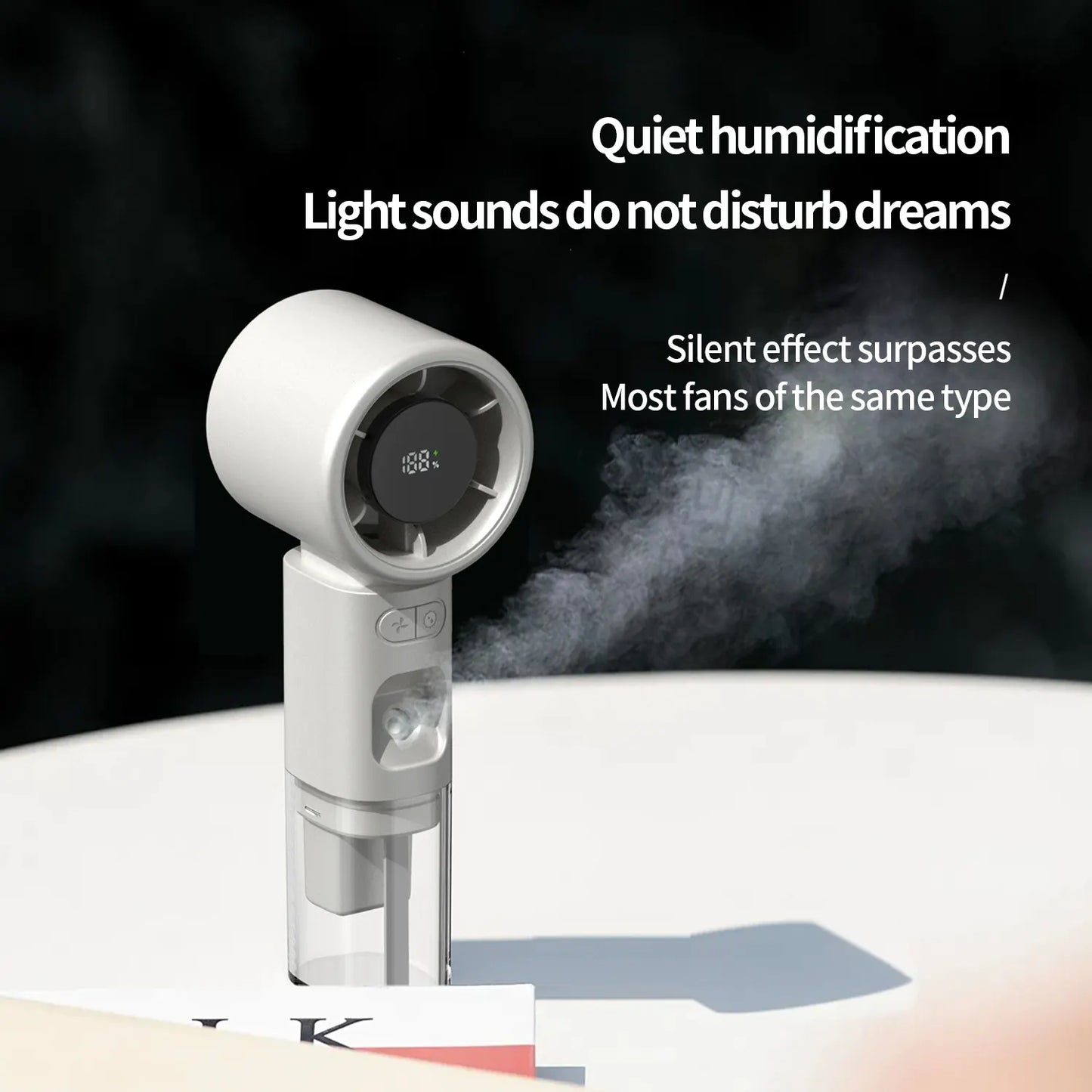 2025 New Factory Wholesale Multi-function Portable 100 Speed Rechargeable Mini Handheld Misting Fan