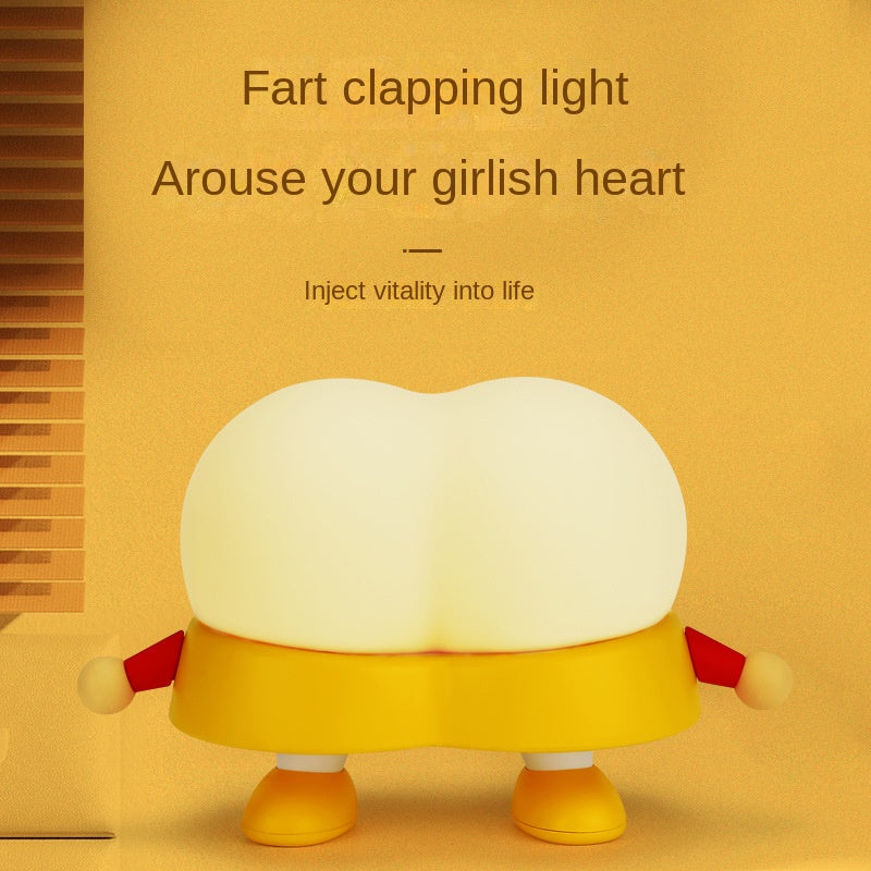 Pat The Little Night Light,Cute Butt Shape Light with Regulateable Three Brightness,Solve The Dark Space Funny Butt Slap Night Light,Silicone Atmosphere Night Light for Home
