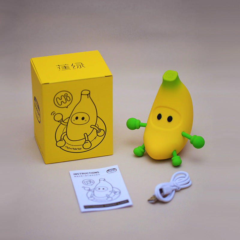 Banana Kids Night Light,Cute Cartoon Soft Silicone LED Warm Lamp,USB Rechargeable Kawaii Nursery Bedside Bedroom Table Decor, ABS+PC Bedside Lamp,Best Birthday Christmas Gift for Kid Girl Boy