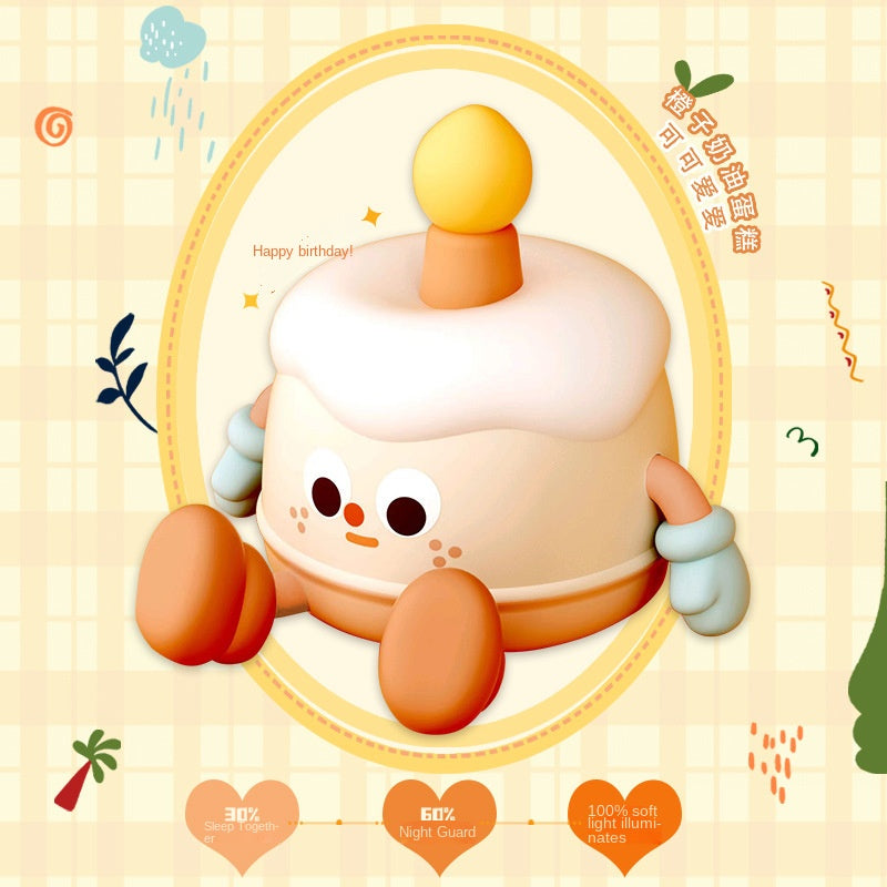 Cute Milk Carton and Birthday Cake Night Light Dimmable Rechargeable Kids Bedroom Night Light with Timer, Suitable for Kids Room Nursery Infant and Toddler Room Decoration