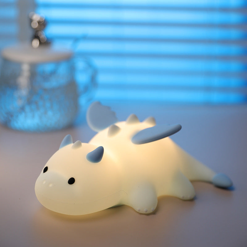 Axolotl Night Light for Kids, Cute Axolotl Lamp Gifts for Boys and Girls, Dimmable Silicone Animal Magnetic Bedside Lamp, Rechargeable Squishy Night Light for Toddler Baby Nursery Room Decor (Blue)