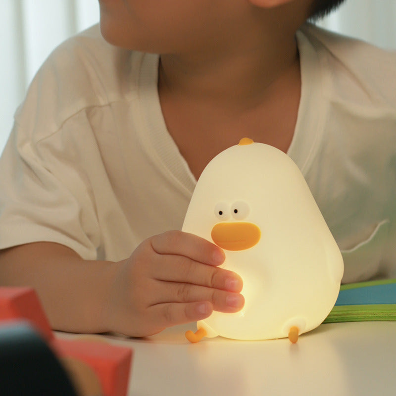 Night Light for Kids, Cute Silicone Nursery Chick Lamp for Baby and Toddler, Animal Night Light for Boys and Girls, Squishy Bedside Lamp for Kids Room