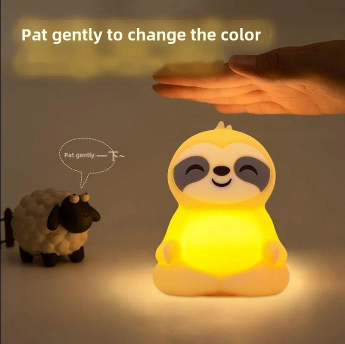 Creative Soothing Breath LED Night Light Modern Silicone Tap Lamp for Bedroom Eye-Friendly Bedside Sleep Light
