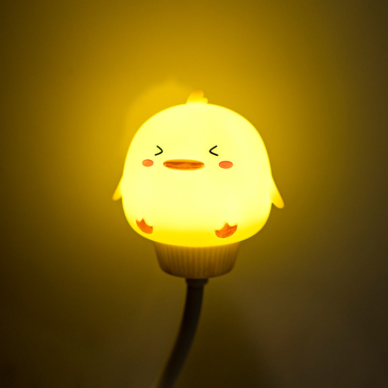 Night Light Lamp for Kids Baby Nursery Children's Lighting USB Little Duck Bear Rabbit cat Children's Room Breastfeeding Creative Cartoon Gifts