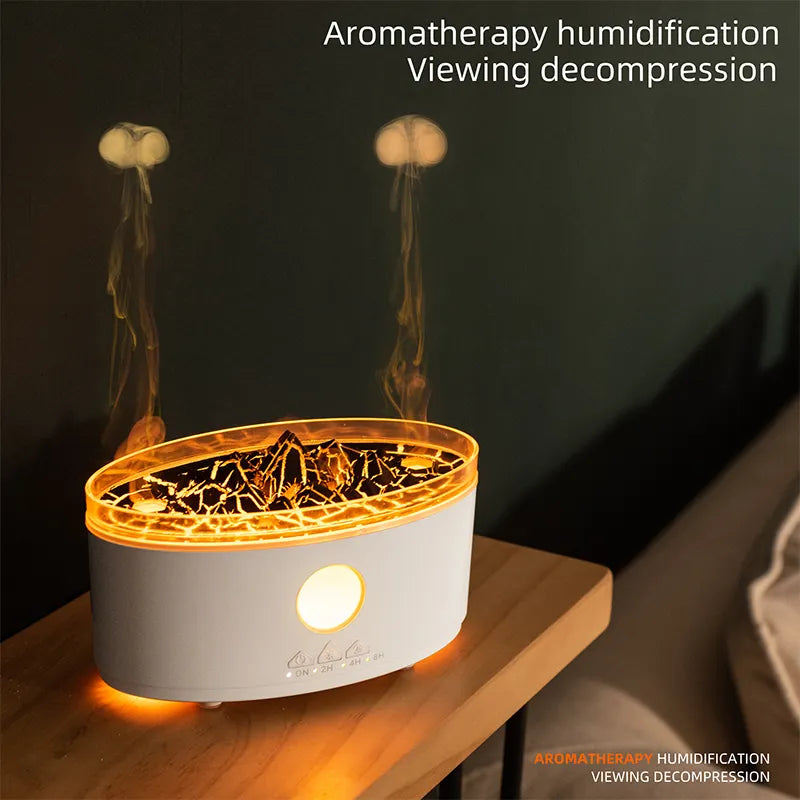 Rain Clouds Aroma Diffuser Zen Raindrops Air Humidifier Essential Oil Diffuser Home Desktop Ultrasonic Sprayer 3 Colors Lamp