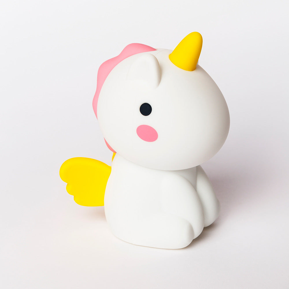 Night Light Baby, Unicorn Silicone Soft Light with USB-C Rechargeable Night Lamp- Dim Light 100H,Boys Girls Birthday Gift Bedroom Decoration Kids Toy