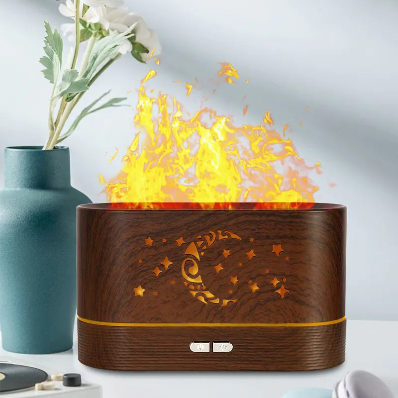 HonSun Trending Products 2025 New Arrivals Flame Aroma Diffuser Humidifier Scent Room Electronic Machine Customized Aromaterapia