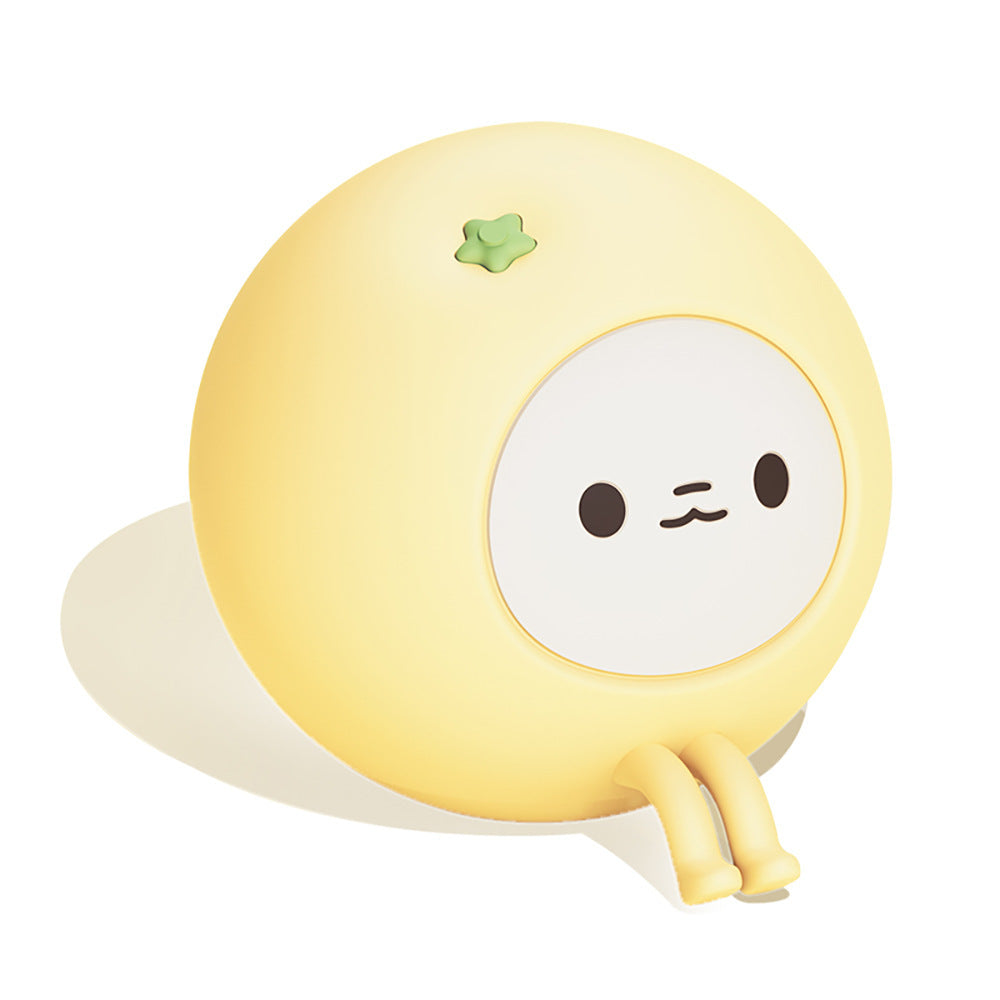 Cute Lemon Night Light for Kids, Brightness Adjustable, Tap Control, Food Grade Silicone, Rechargeable, Baby Night Light Portable Bedside Nursery Lamp, Gift for Girls Boys Toddler Women