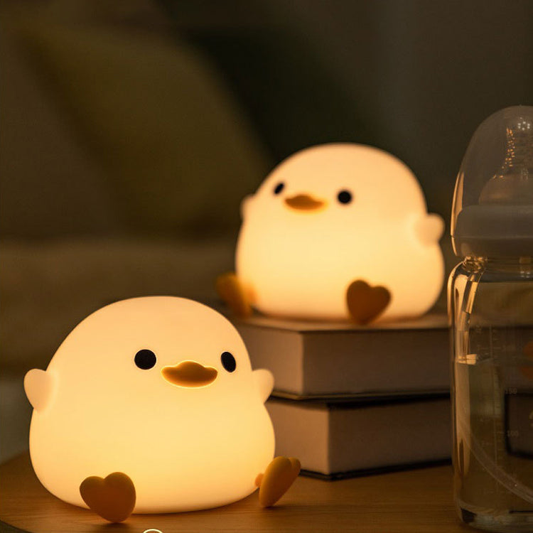 Dodo Duck Soft Silicone USB Rechargeable Touch Sensor Night Lights Lamp with Dimmable LED Bedside Lamp with Timer & Tap Control for Rooms/Office/Home/Bedroom