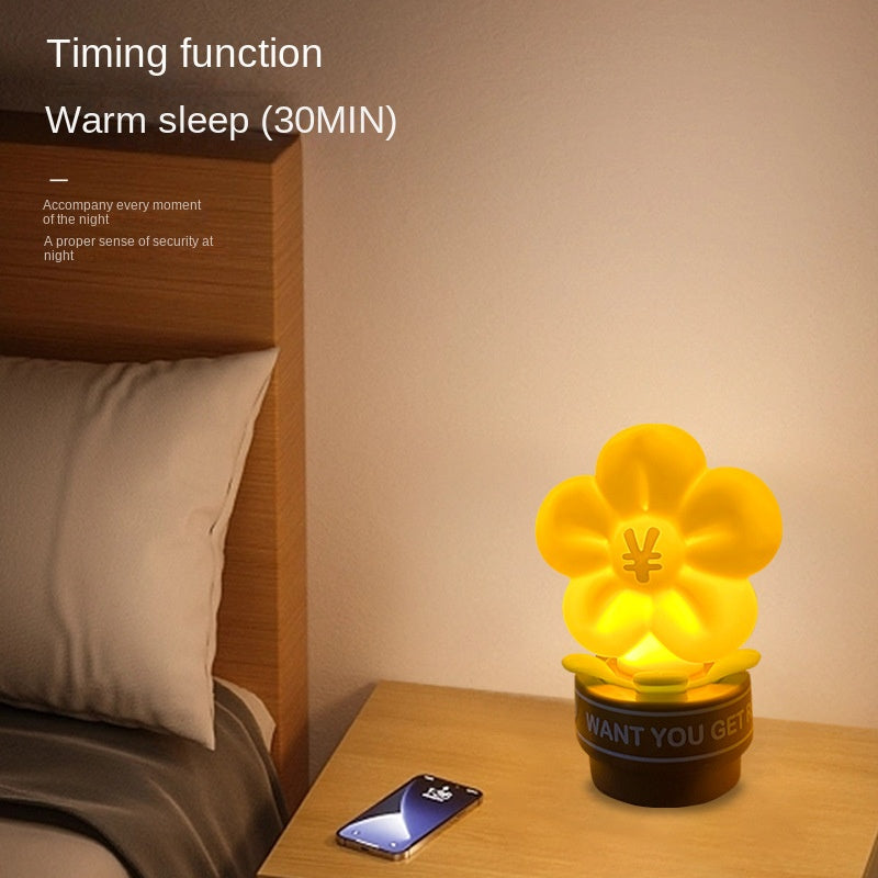 Cute Flower lamp, Portable Silicone Flower Night Light, Touch Control with Dimmable & Timer, Cute Room Bedside Decor,Ideal Birthday Xmas Gifts for Women,Kids,Boys,Girls,Teens