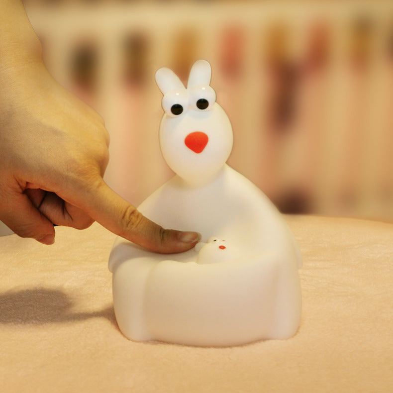 Night Light for Kids,Silicone Cute Night Light,Kangaroo Bedside Touch Lamp for Breastfeeding Baby Room Decor