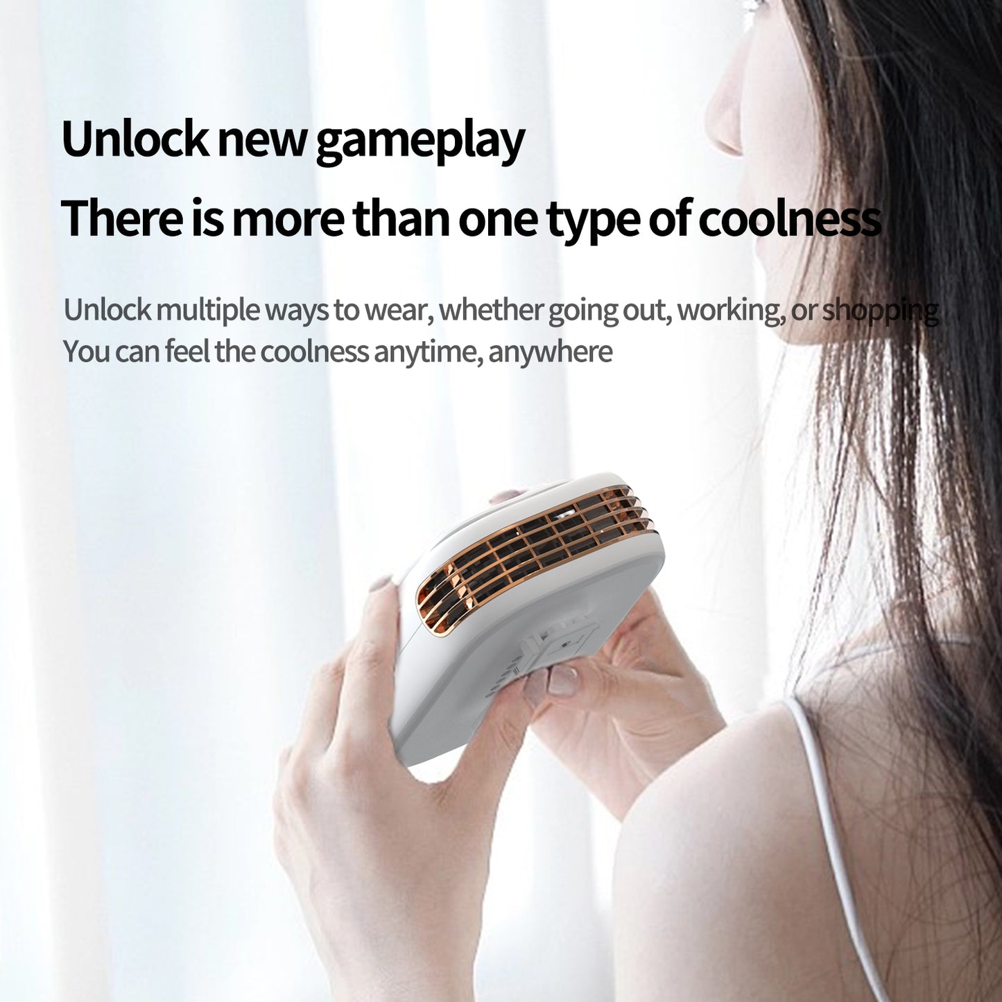 Portable Waist Clip Fan Wearable Belt Fan 2000mAh Battery Powered Rechargeable Body Fan for Outdoor Works Farm Hiking Camping