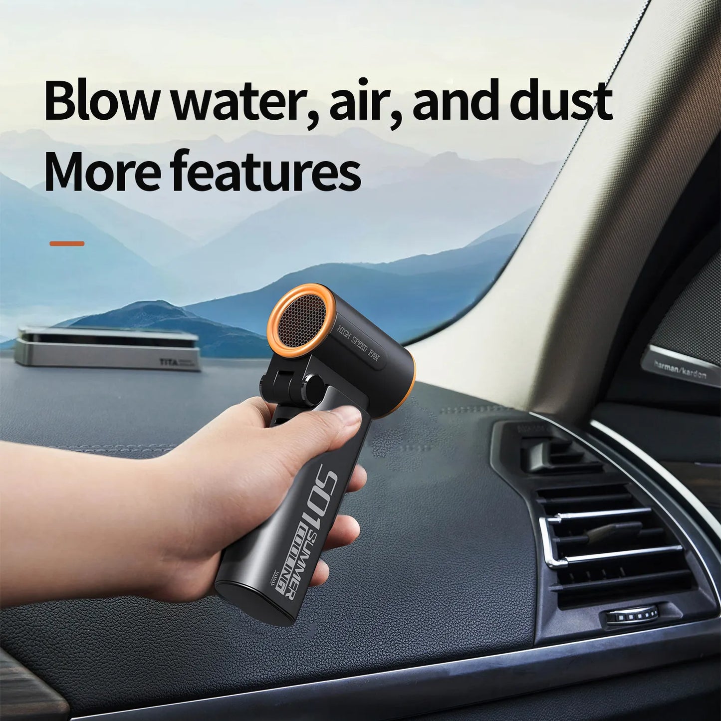 2025 Mini Handheld Rechargeable Fan Brushless Motor with Li-ion Battery Adjustable Angle Blowing Handheld Fan