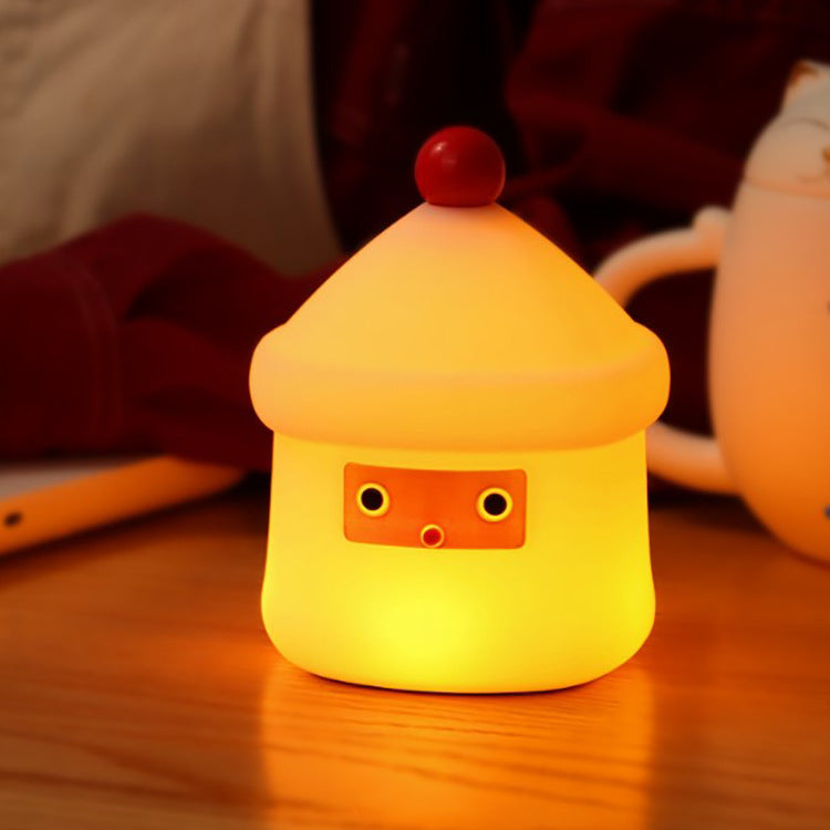 Cute Night Light - Santa Lamp USB Rechargeable,Silicone Tap Light Christmas Themed, Toddler Kids Night Lights for Bedroom Christmas Birthday