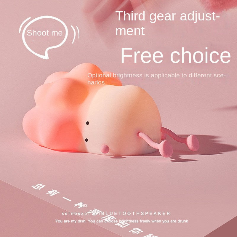 Cute Lying Cabbage Night Light, LED Squishy Dimmable Silicone Nursery Nightlight, Rechargeable Bedside Touch Lamp, Kawaii Room Decor for Kids Bedroom, Cute Gifts for Women Teen Girls Baby