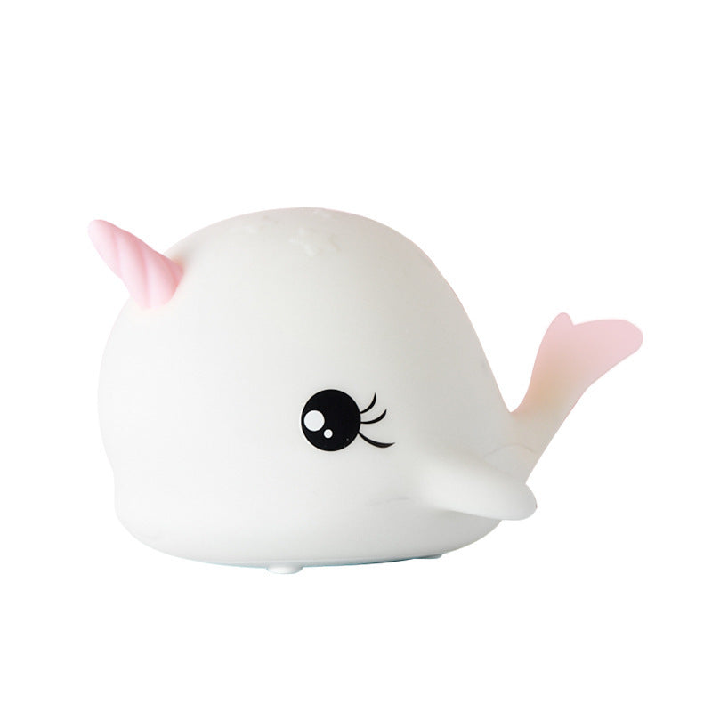 Led-nachtlampje voor kinderen, babynachtlampje, dimbaar met 7 kleurveranderingen en timer, oplaadbaar borstvoedingslicht, dimbaar, touch-nachtlampje voor kinderkamer (walvis)