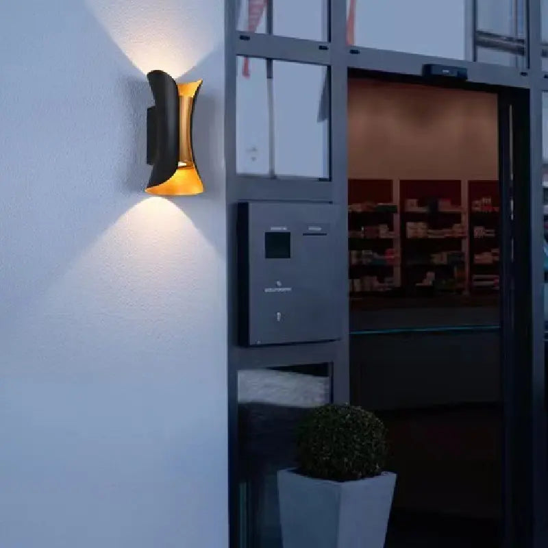 Elegant and Luxury Waterproof LED Wall Light – Up and Down Luxury Lighting, Hourglass Design, Hallway, Bedroom, Garden, Living Room