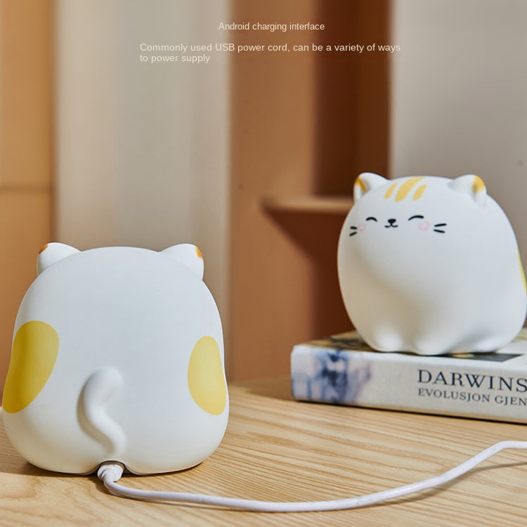 Luz noturna de gato fofo para crianças, 7 cores, lâmpada de animal com luzes recarregáveis USB para berçário de bebê luz noturna para meninas, meninos, crianças, bebês, bebês e gatos de silicone