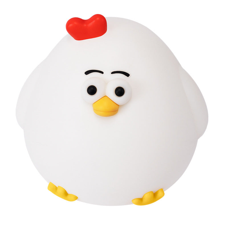 Night Light for Kids, Cute Silicone Nursery Chicken Lamp for Baby and Toddler,Animals NightLight for Boys and Girls,Squishy Night Lamp for Bedroom,Kawaii Bedside Lamp for Kids Room