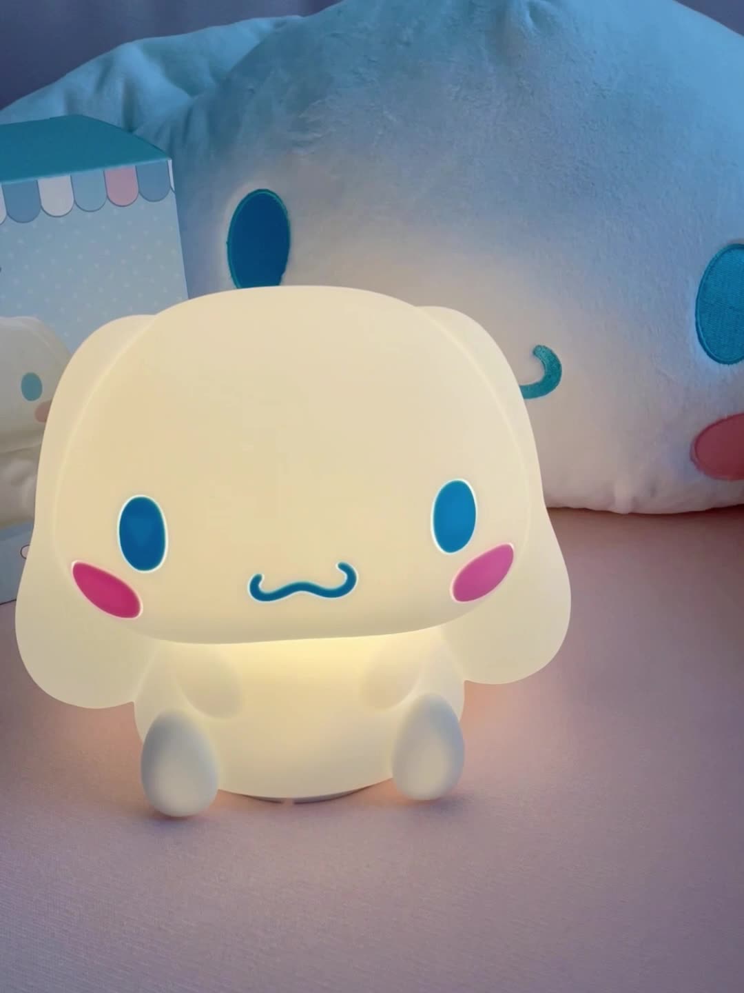 Cinnamoroll silicone night light, bedroom sleep bedside table lamp, creative birthday gift for children